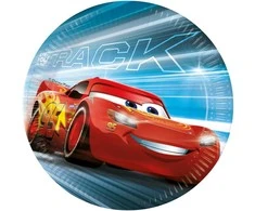 Disney Cars Pergalė Mano 8 vnt. popierinių lėkščių 23 cm FSC