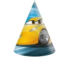 Disney Cars Pergalė Mano vakarėlių kepuraitė, dviragis, 6 vnt. FSC