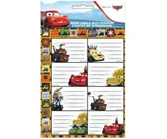 „Disney Cars Road“ užrašinės etiketė su lipdukais, 16 vnt. pakuotėje