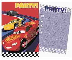 Disney Cars vakarėlio kvietimas