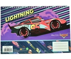 Disney Cars Žaibas A/4 spiralinis eskizų sąsiuvinis, 30 lapų