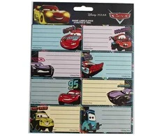 Disney Cars Žaibas užrašų knygelės etiketės, 16 vnt.