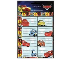 Disney Cars Žaibo užrašinės etiketė su lipdukais - 16 detalių