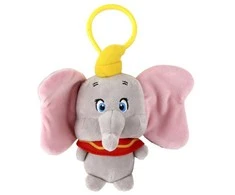 Disney Dumbo pilka 3D pliušinė figūrėlė su pakaba, krepšio dekoracija 13 cm