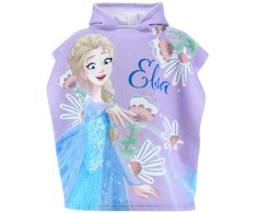 Disney Frozen Elsa paplūdimio rankšluostis pončas 55x110 cm (greitai džiūstantis)
