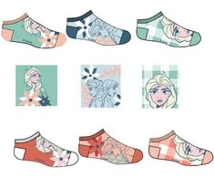 Disney Frozen Elsa vaikiškos nematomos kojinės 23-34