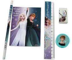 „Disney Frozen“ idiliškos formos kanceliarinių prekių rinkinys, 5 dalys