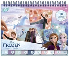 „Disney Frozen“ likimo dėlionės lipdukų ir spalvinimo rinkinys