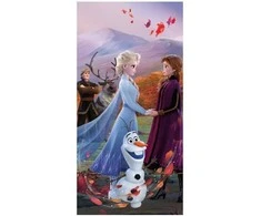 Rankšluostis Ręcznik plażowy 70x140 Frozen 2 Kraina Lodu 9619 Anna Elsa Olaf na wietrze dziecięcy