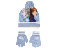 Disney Frozen vaikiška kepuraitė su pirštinėmis ir snaigėmis
