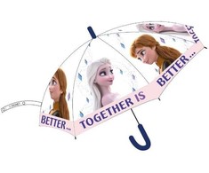 „Disney Frozen“ vaikiškas permatomas pusiau automatinis skėtis √ò74 cm