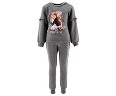 „Disney Frozen“ vaikiškas sportinis kostiumas su blizgučiais, bėgimo komplektas, 4 metai