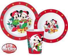 „Disney“ kalėdinių pietų rinkinys iš mikroplastiko, su puodeliu 260 ml