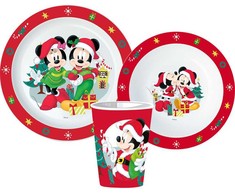 „Disney“ kalėdinių pietų rinkinys iš mikroplastiko, su puodeliu 260 ml