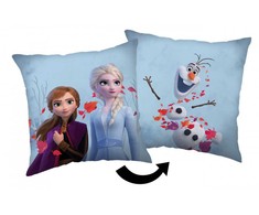 Poduszka dziecięca 40x40 Frozen Anna Elsa Olaf frozen mėlyna dekoracyjna