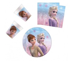 „Disney“ „Ledo šalies“ vakarėlių rinkinys su 36 detalėmis ir 20 cm lėkšte