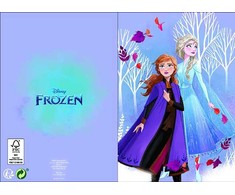 „Disney“ „Ledo šalis“ 3D iššokantis sveikinimo atvirukas + vokas