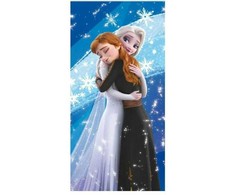 Disney „Ledo šalis“ apkabinimo rankšluostis, paplūdimio rankšluostis 70x140cm (greitai džiūstantis)