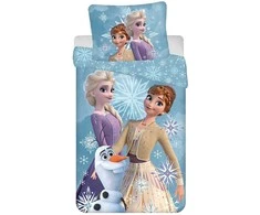 Disney „Ledo šalis“ baltos snaigės vaikiška patalynė 100–135 cm, 40–60 cm