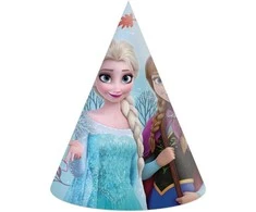 Disney Ledo šalis idiliškos stebuklų vakarėlių kepuraitės, shako 6 vnt. FSC