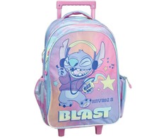 „Disney Lilo and Stitch Blast“ mokyklinis krepšys su ratukais, 46 cm