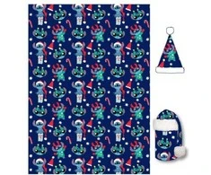 Disney Stitch Coral blanket + hat set