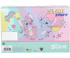 „Disney Lilo and Stitch“ žvaigždžių stiliaus eskizų sąsiuvinis su spirale, A4 formato, 30 lapų