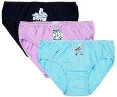 Disney Lilo ir Stitch Alien vaikiški apatiniai, kelnaitės (3 vnt./pakuotė) 6-8 metų amžiaus / 116-128 cm