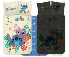 Disney Lilo ir Stitch Aloha vaikiškas patalynės komplektas su švytinčia danga 100x135cm, 40x60cm