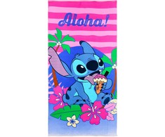 Disney Lilo ir Stitch Aloha vonios rankšluostis, paplūdimio rankšluostis 70x140cm (greitai džiūstantis)
