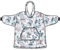Disney Lilo ir Stitch Angel suaugusiųjų megztinis pliušinis poliarinis pledas, pončas