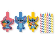 Disney Lilo ir Stitch angelo gimtadienio žvakė, 9 dalių žvakių rinkinys