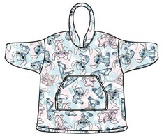 Disney Lilo ir Stitch angelo užsegamas pliušinis vilnos pledas, pončas 7-14 metų vaikams