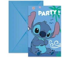 Globos Europe Bv Stitch &amp; Angel invitationer, 6 stk