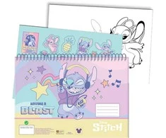 Disney Lilo ir Stitch Blast A/4 spiralinis eskizų sąsiuvinis su lipdukais, 40 puslapių