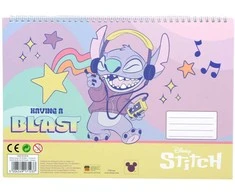 Disney Lilo ir Stitch Blast A/4 spiralinis eskizų sąsiuvinis su lipdukais, 40 puslapių