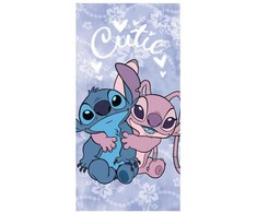 Disney Lilo ir Stitch Cutie vonios rankšluostis, paplūdimio rankšluostis 70x140cm (greitai džiūstantis)