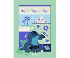 Disney Lilo ir Stitch flanelės antklodė „Ocean Breeze“ 110x150cm