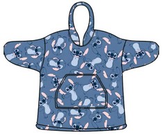 Disney Lilo ir Stitch Glee suaugusiųjų megztinis su polarinės vilnos pledu, ponču