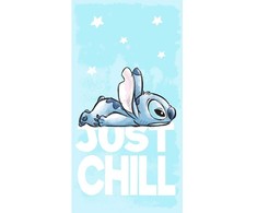 Disney Lilo ir Stitch Just Chill vonios rankšluostis, paplūdimio rankšluostis 70x140cm (greitai džiūstantis)