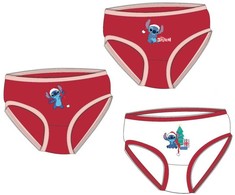 Disney Lilo ir Stitch Kalėdiniai vaikiški apatiniai, kelnaitės (3 vnt./pakuotė), 6/8 metų
