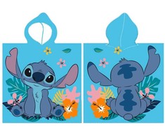 Disney Lilo ir Stitch klausantis ausų paplūdimio rankšluostis pončas 55x110 cm (greitai džiūstantis)