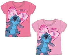 Disney Lilo ir Stitch linksmi vaikiški trumpi marškinėliai, 3-8 metų