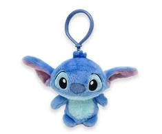Disney Lilo ir Stitch mėlyna 3D pliušinė figūrėlė su kabliuku, krepšio dekoracija 12 cm