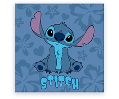 Disney Lilo ir Stitch mėlynas hibisko rankšluostis, veido rankšluostis, rankšluostis 30x30cm