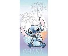 Disney Lilo ir Stitch Ohana vonios rankšluostis, paplūdimio rankšluostis 70x140cm (greitai džiūstantis)
