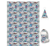 Disney Stitch Coral blanket + hat set
