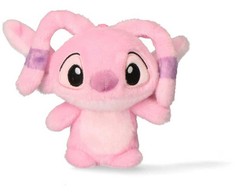 Disney Lilo ir Stitch rožinė 3D pliušinė figūrėlė su kabliuku, krepšio aksesuaru 12 cm