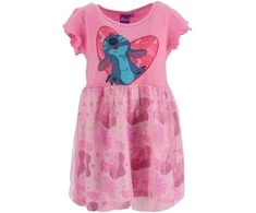 Disney Lilo ir Stitch Rožinė Leaf vaikiška vasarinė suknelė 2-6 metų vaikams