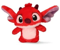 Disney Lilo ir Stitch rožinė raudona 3D pliušinė figūrėlė su pakabuku, krepšio pakabuku 12 cm